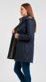 ARIS | Chaqueta Estructurada Mujer | Interior Leopardo | Calidad Premium KNS