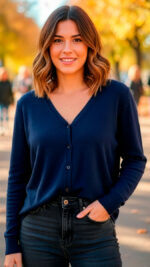 LEGADO | Cárdigan Algodón Mujer | Cuello V | Estilo Atemporal