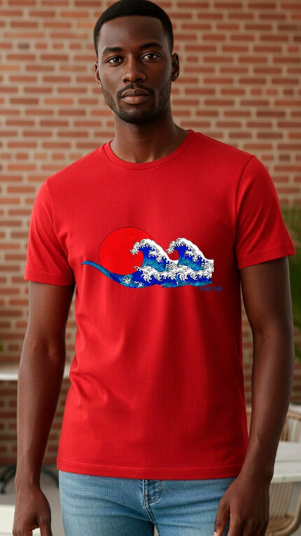 NAMI | Camiseta con Estampado Japonés | Calidad Premium | Moda Exclusiva KNS